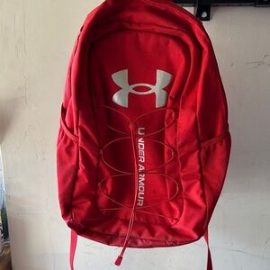 Under Armour Crimson Backpack with Silver Logo